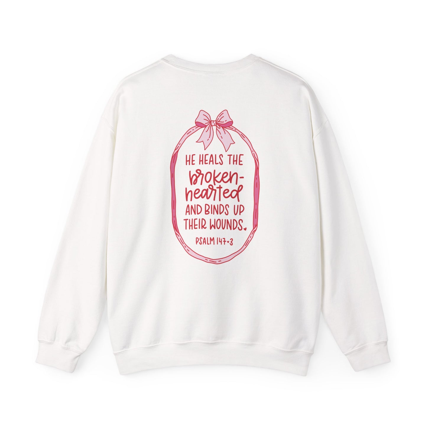 Psalm 147:3 (front & back design) | Adult Unisex Gildan Sweatshirt