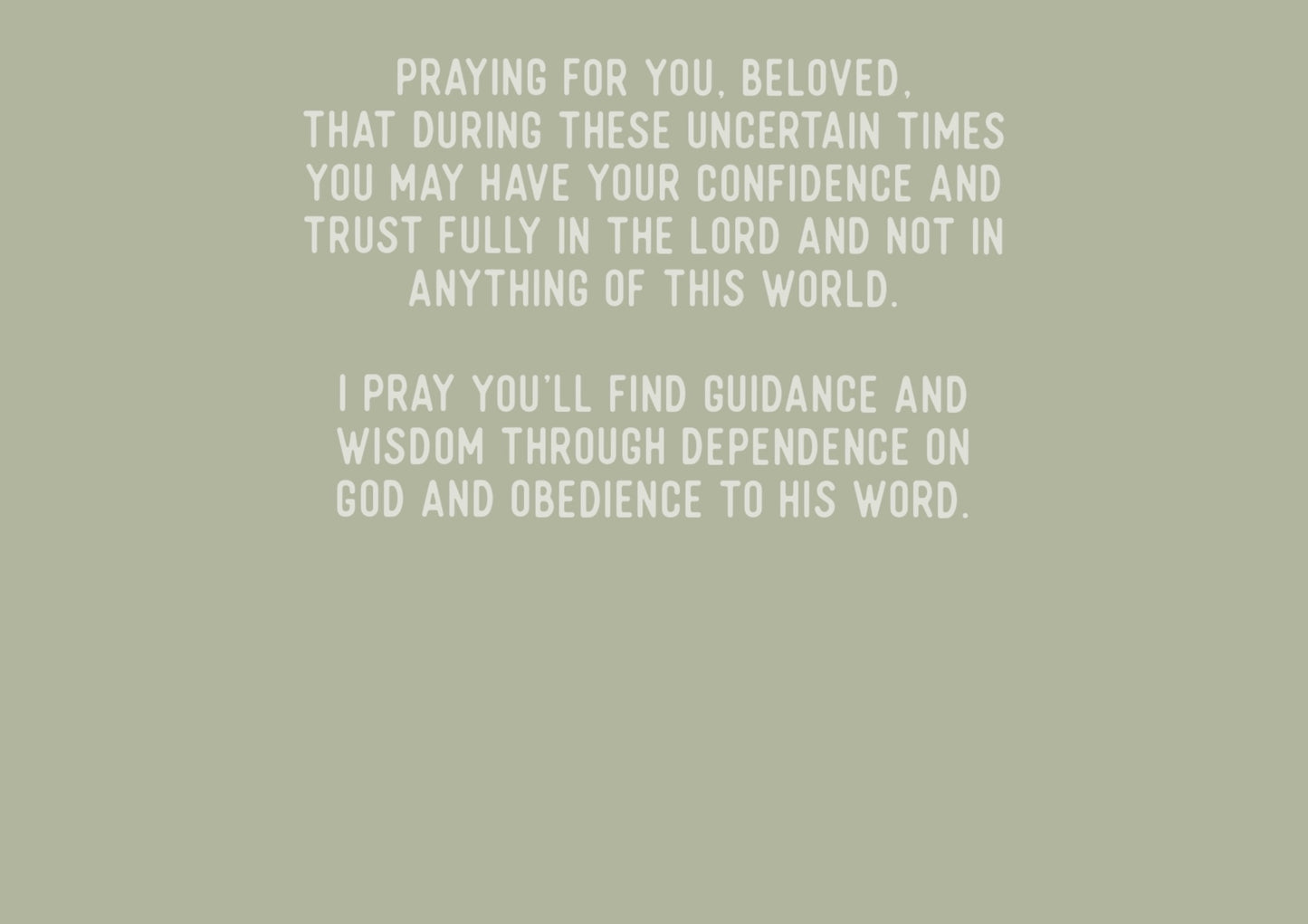 Trust in the Lord | Greeting Card
