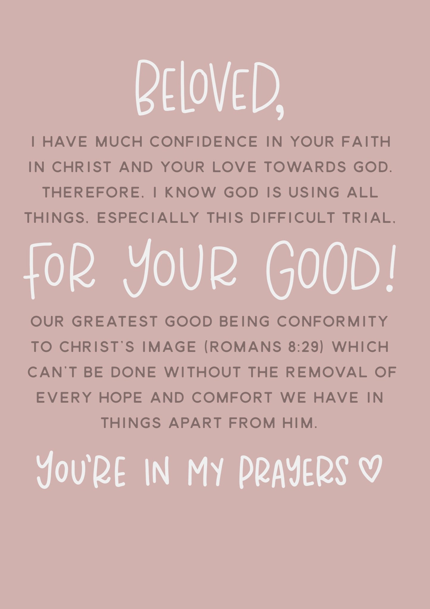 All Things For Good | Greeting Card