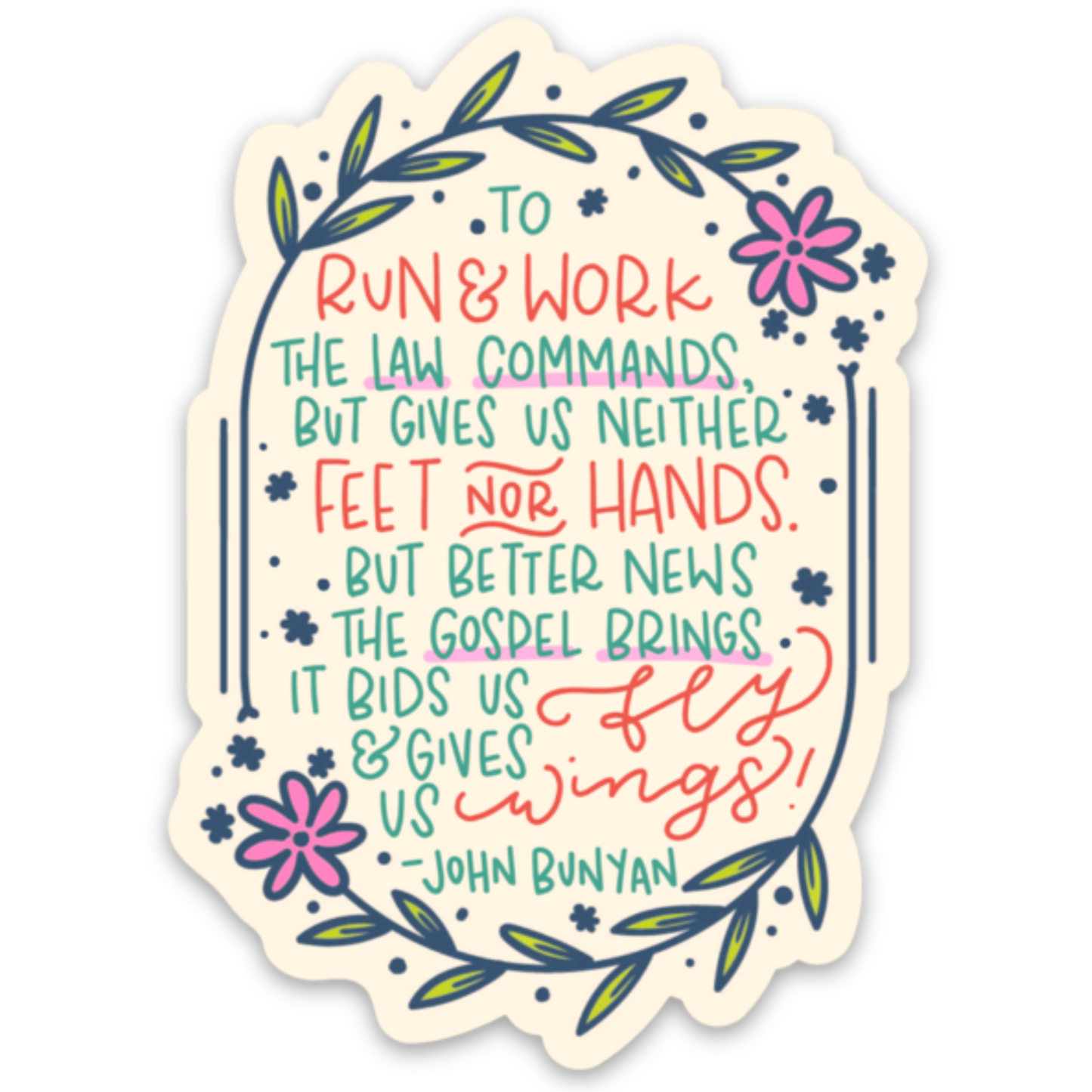 Gospel Quote by John Bunyan | Vinyl Sticker