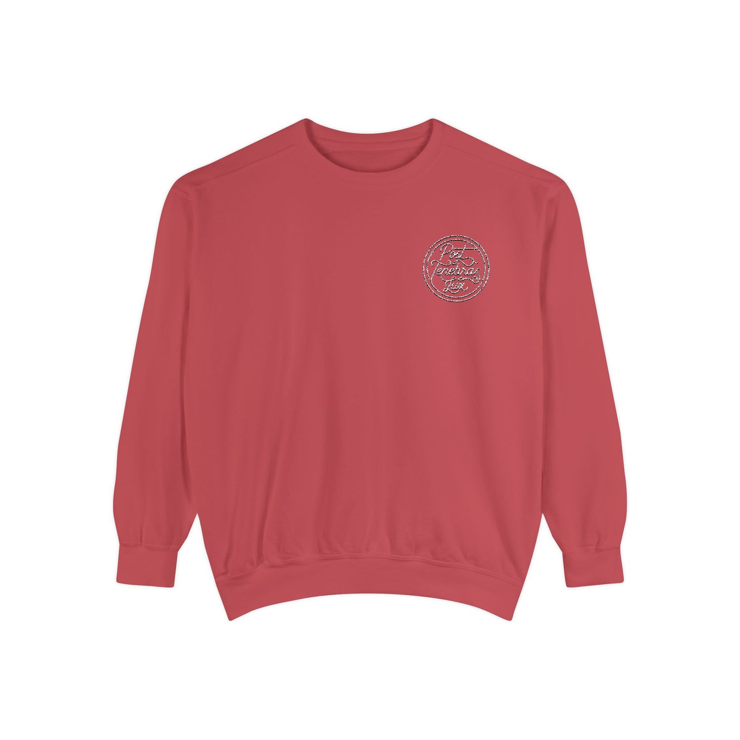 Post Tenebras Lux | Adult Unisex Comfort Colors Sweatshirt (Embroidered)