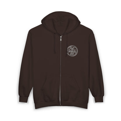 Post Tenebras Lux | Adult Unisex Gildan Full Zip Hooded Sweatshirt (Embroidered)