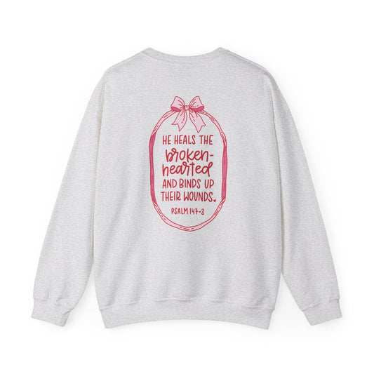 Psalm 147:3 (front & back design) | Adult Unisex Gildan Sweatshirt