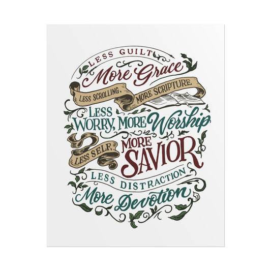 Less guilt - More grace | Poster Print
