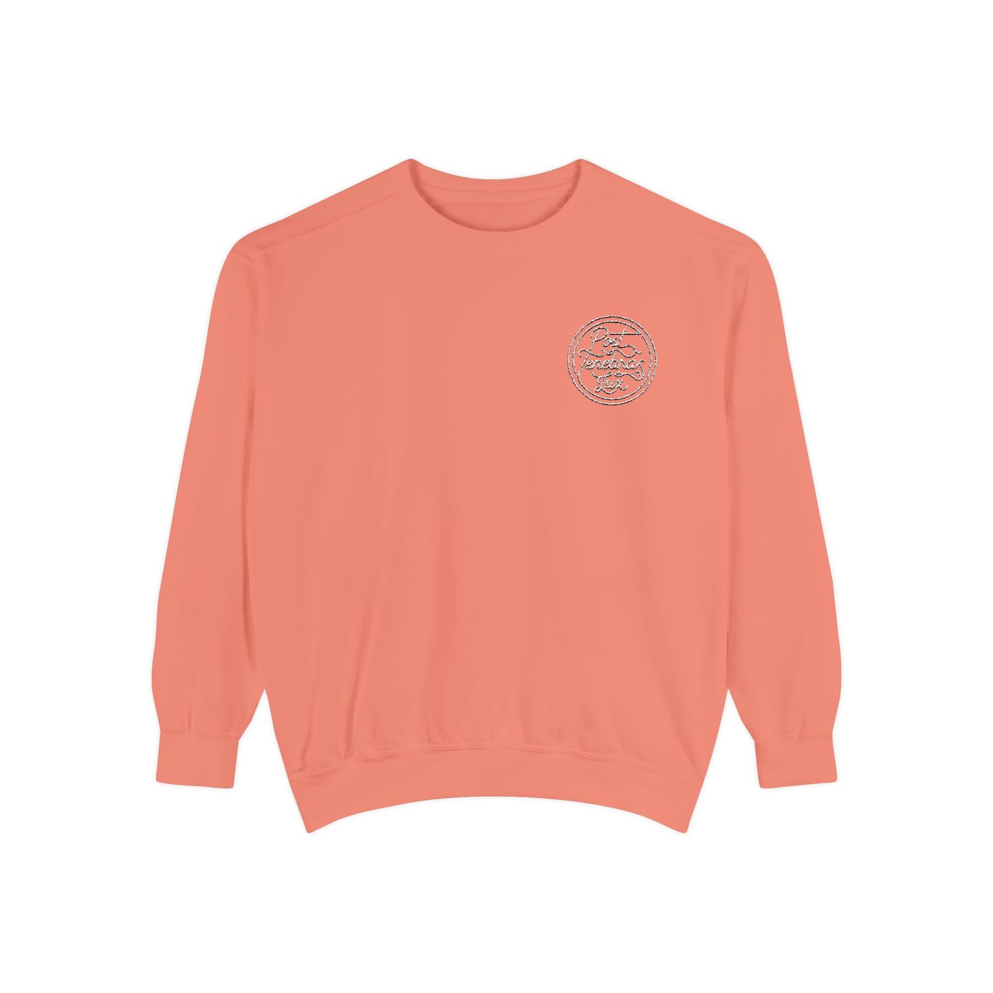 Post Tenebras Lux | Adult Unisex Comfort Colors Sweatshirt (Embroidered)