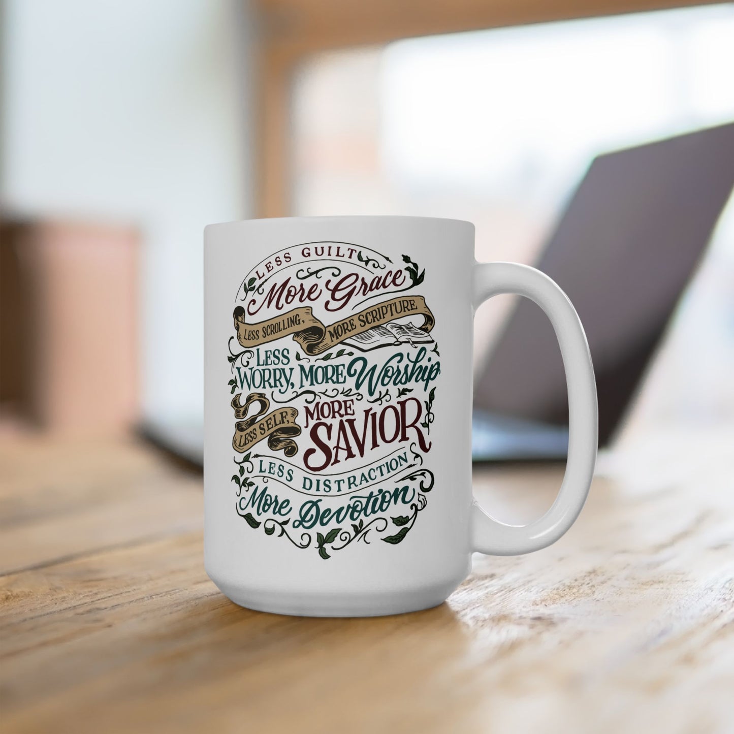 Less Guilt, More Grace | Ceramic Mug (15oz)