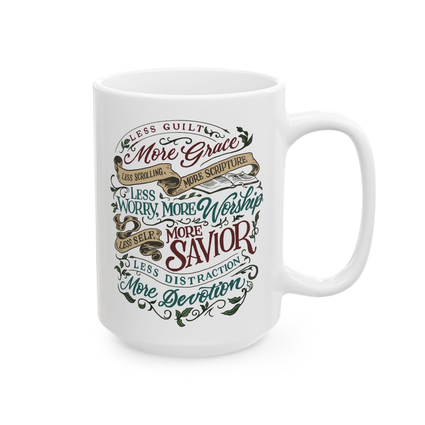 Less Guilt, More Grace | Ceramic Mug (15oz)