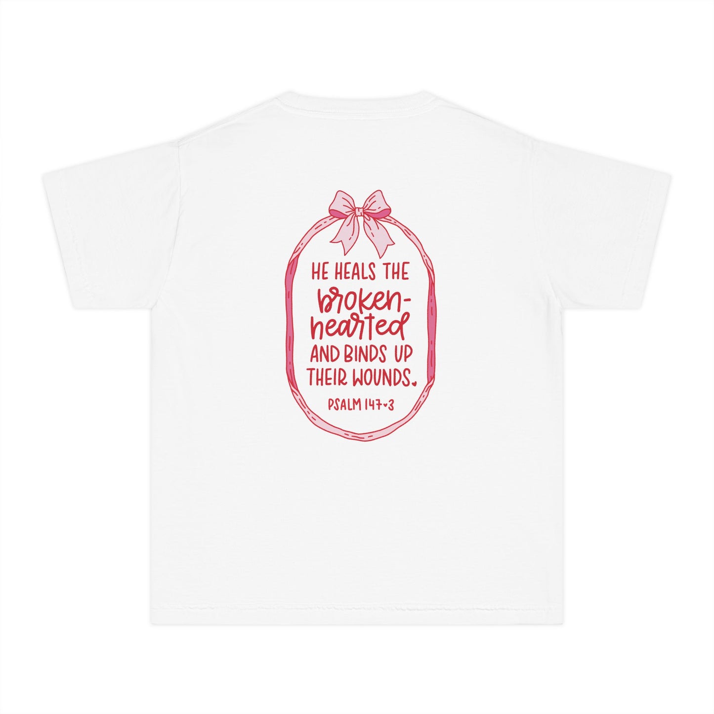 Psalm 147:3 (front & back design) | Youth Comfort Colors Tee