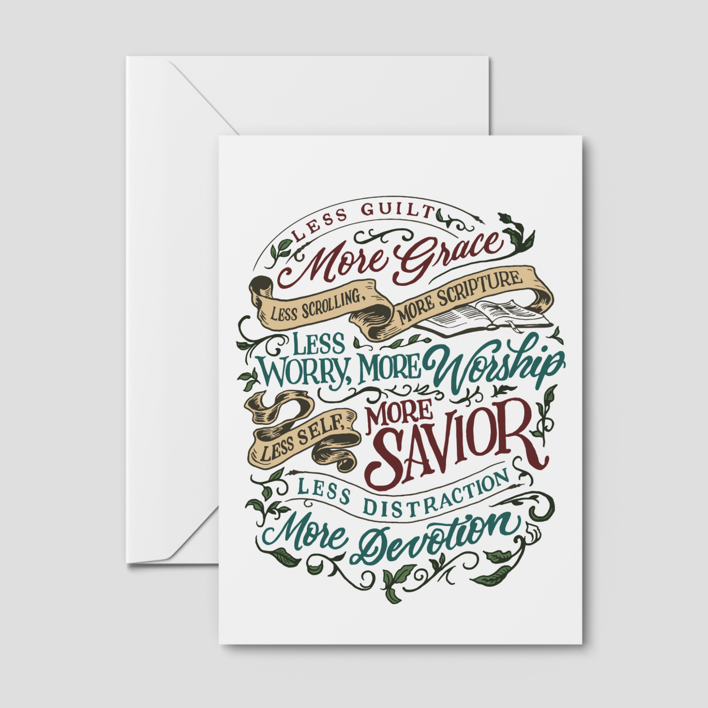 Less/More | Greeting Card