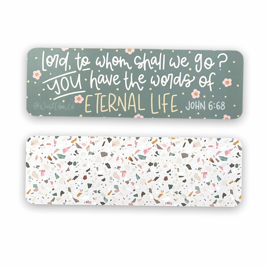 Words of eternal life | plastic bookmark