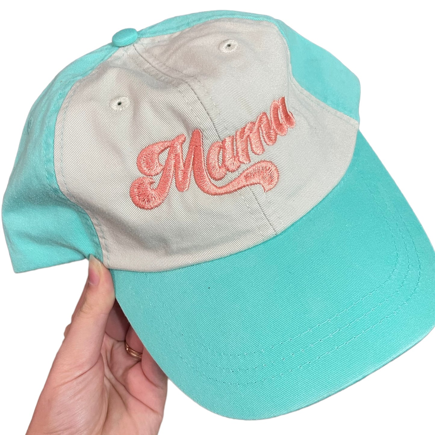 mama | hat | teal + orange