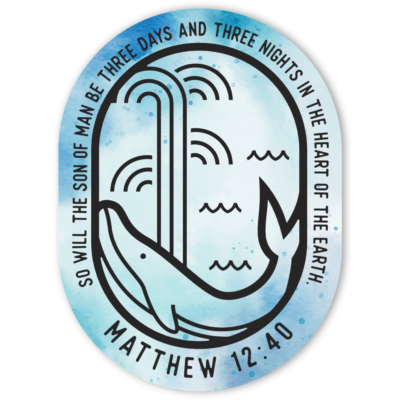 Matthew 12:40 | Vinyl Sticker