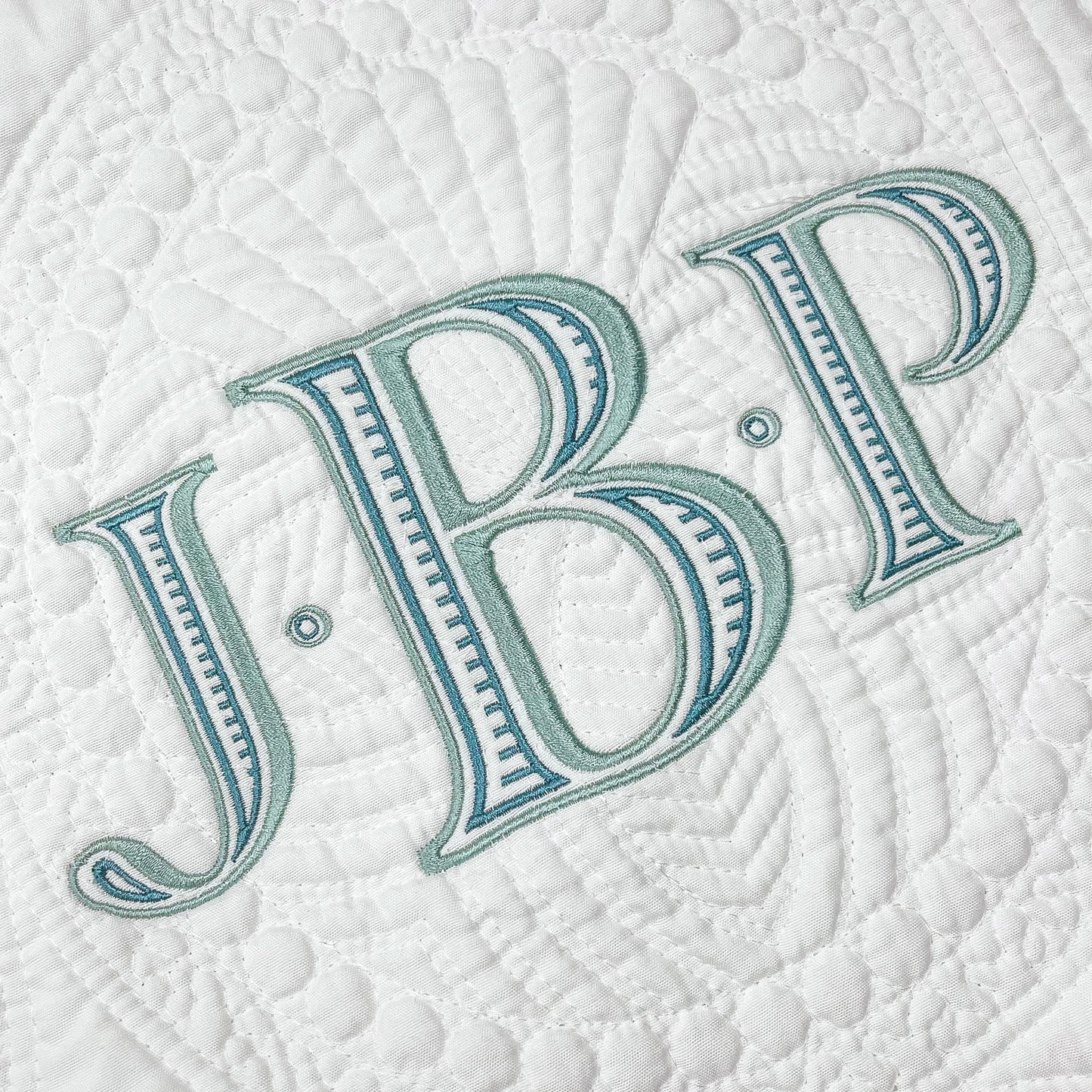 OPEN RIBBED MONOGRAM | BABY QUILT