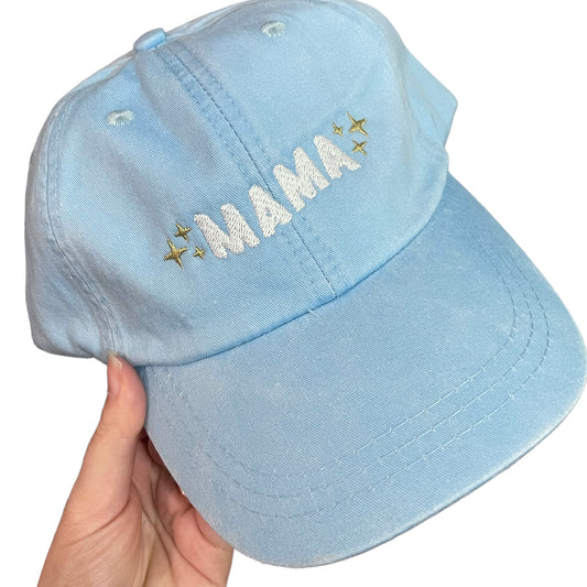 mama | hat | light blue + white