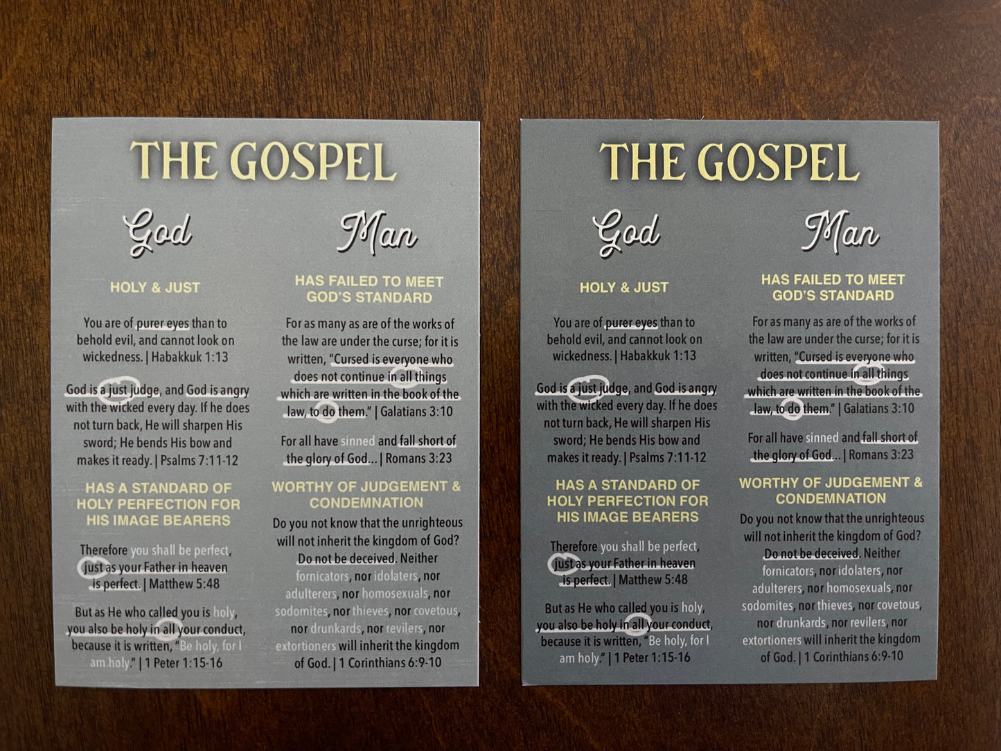 DISCOUNTED | Gospel Tract Cards | 3x4 (slightly darker)